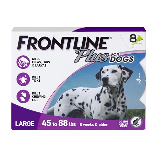 FRONTLINE Plus Flea & Tick for Large Dogs, 8 Treatments