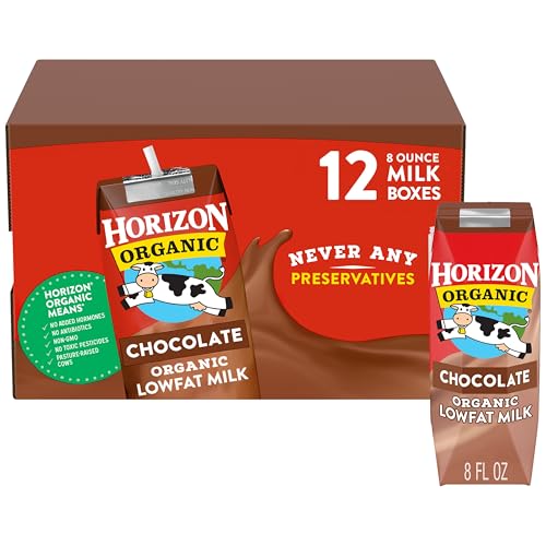 Horizon Organic 1% Lowfat Chocolate Milk, 8oz, 12-Pack