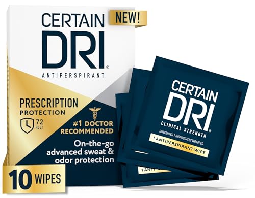 Certain Dri Antiperspirant Wipes, 72HR Protection, 10 Count