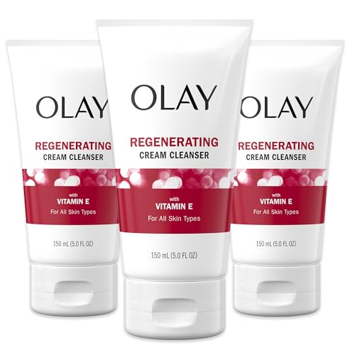 Olay Regenerist Cream Cleanser Face Wash, 5oz, 3-Pack