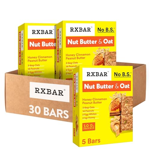 RXBAR Honey Cinnamon Peanut Butter Protein Bars (30 Pack)