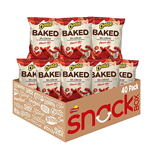 Baked Cheetos Crunchy Flamin’ Hot, 0.87oz, Pack of 40