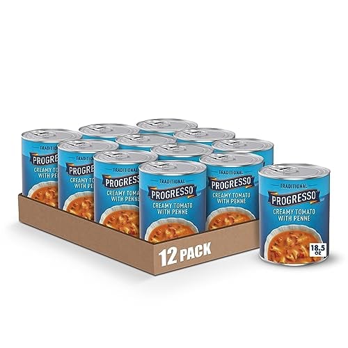 Progresso Creamy Tomato Penne Soup, 18.5 oz, 12-Pack