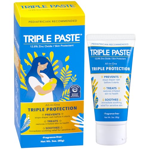 Triple Paste Diaper Rash Cream, 3 oz, Hypoallergenic Formula