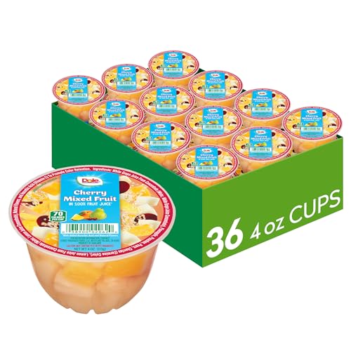 Dole Cherry Mixed Fruit Cups in 100% Juice, 36 Pack