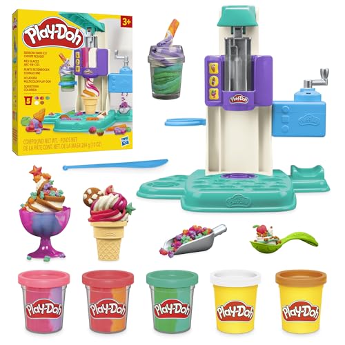 Play-Doh Rainbow Ice Cream Set with 7 Accessories