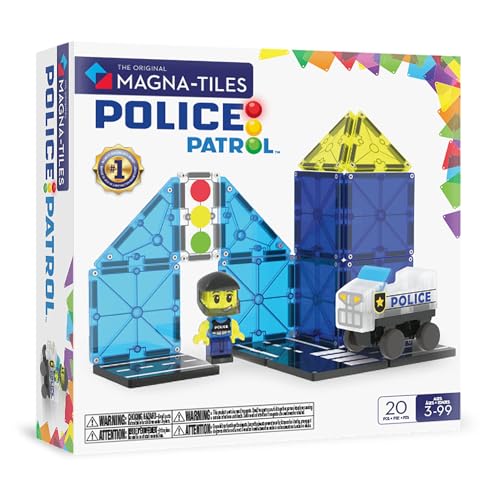 MAGNA-TILES 20-Piece Police Patrol Construction Set