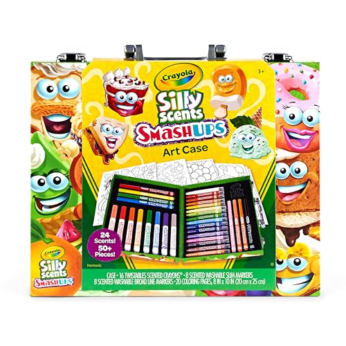 Crayola Silly Scents Art Kit: Scented Crayons & Markers for Kids