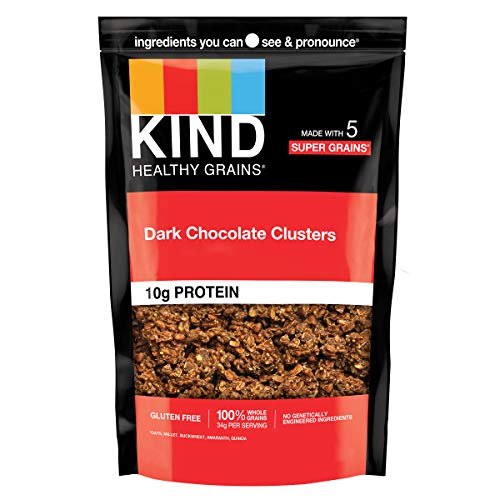 KIND Dark Chocolate Granola Clusters, Gluten-Free, 10g Protein, 11oz