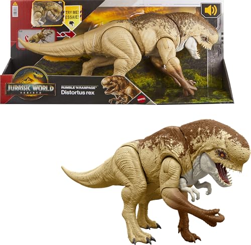 Mattel Jurassic World 22″ Distortus Rex Action Figure with 2 Attacks