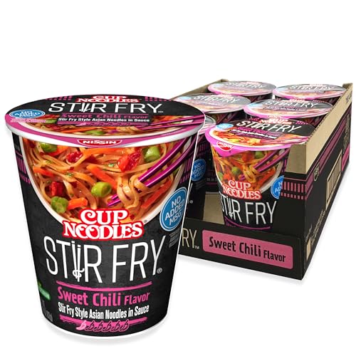 Nissin Sweet Chili Stir Fry Cup Noodles, 6-Pack