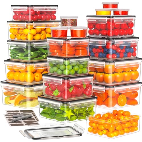 TOPCHASE 40 PCS Airtight Food Storage Containers, BPA-Free, Reusable