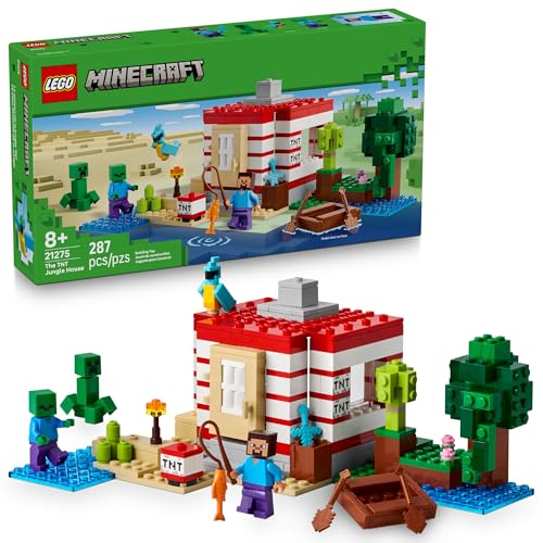 LEGO Minecraft TNT Jungle House Building Set for Kids 8+
