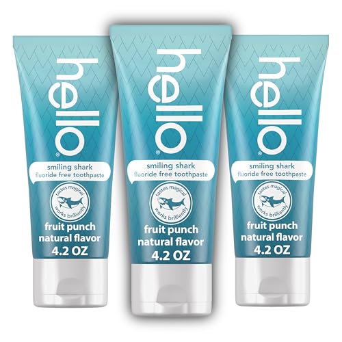 Smiling Shark Kids Toothpaste, Fruit Punch, 4.2 Oz (3 Pack)