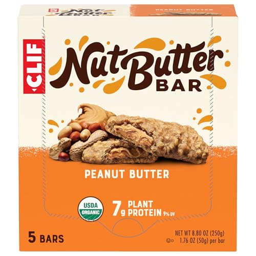 CLIF Nut Butter Bars – Peanut Butter, Organic, 5 Pack