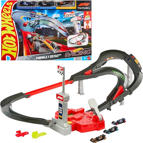 Hot Wheels F1 Track Set with 3 Die-Cast Cars
