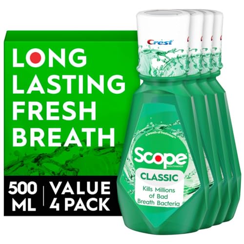 Crest Scope Mouthwash, Original, 500ml, 4-Pack