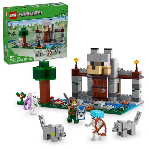 LEGO Minecraft Wolf Stronghold Fortress Playset with Minifigures