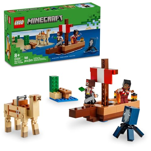 LEGO Minecraft Pirate Ship Set with Figures, 21259