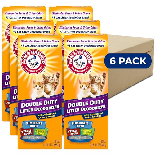 ARM & HAMMER Cat Litter Deodorizer, 30 oz, Pack of 6