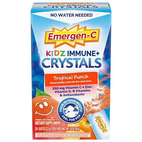Emergen-C Kidz Immune Support, Tropical Punch – 28 Packs