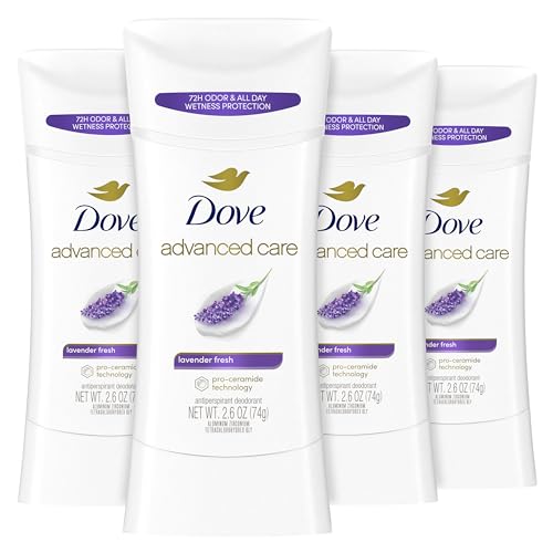 Dove Lavender Fresh Antiperspirant 4-Pack, 72hr Protection, 2.6 oz