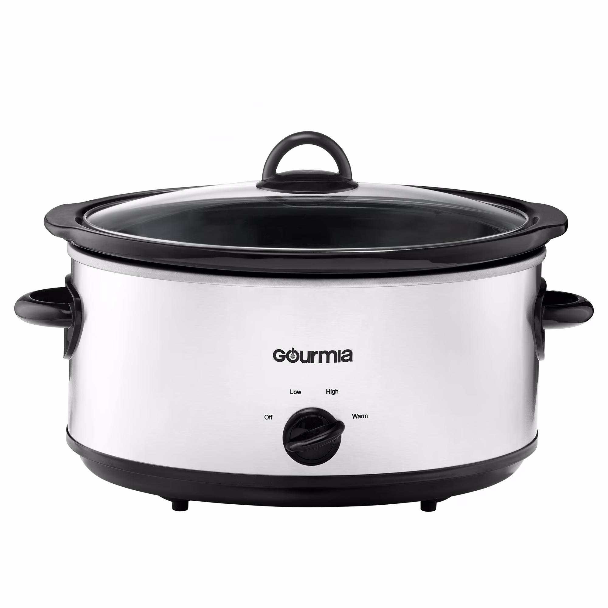 Gourmia 6 Qt Slow Cooker with 3 Heat Settings Including Keep Warm (Black)