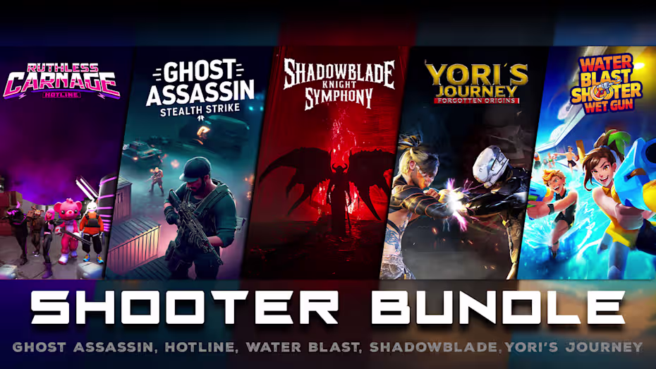 Shooter Bundle Ghost Assassin, Hotline, Water Blast, Shadowblade, Yori’s Journey (Nintendo Switch)