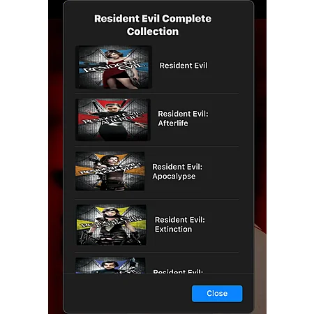resident evil complete 4K 6 film collection