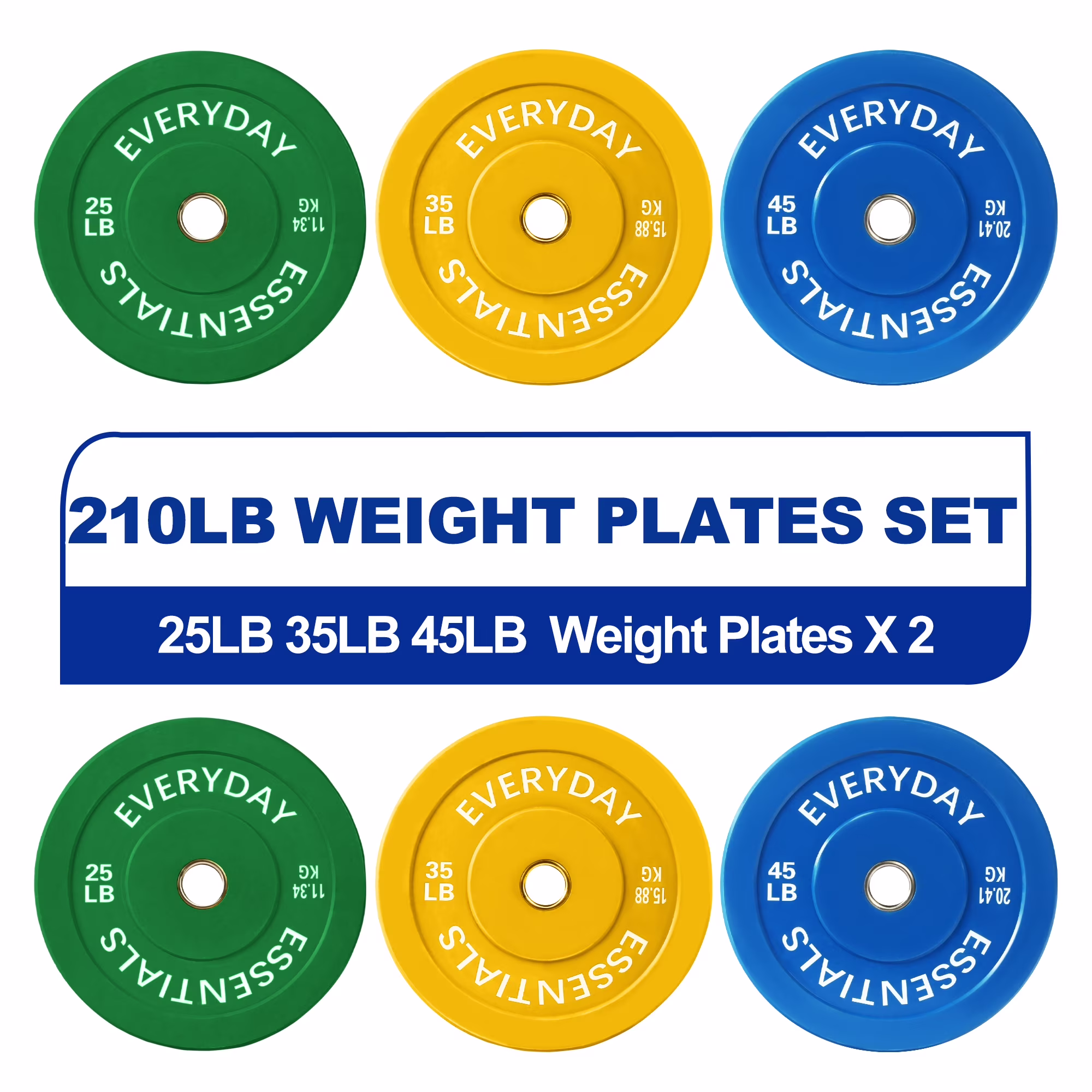 BalanceFrom Olympic Bumper Plate Weight Plate with Steel Hub