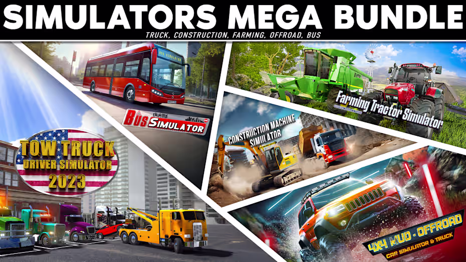 SIMULATORS MEGA BUNDLE Truck, Construction, Farming, Offroad, Bus