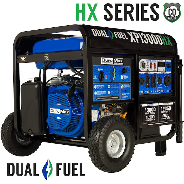 DuroMax XP13000HX 13,000-Watt Dual Fuel Portable Generator