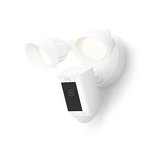 Ring Floodlight Cam Wired Plus  1080p HD, Motion Activated, White