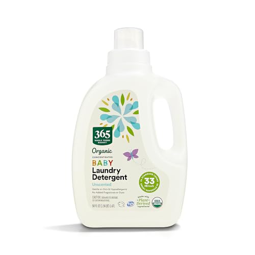 365 Organic Baby Laundry Detergent, Unscented, 33 Loads, 50 Oz
