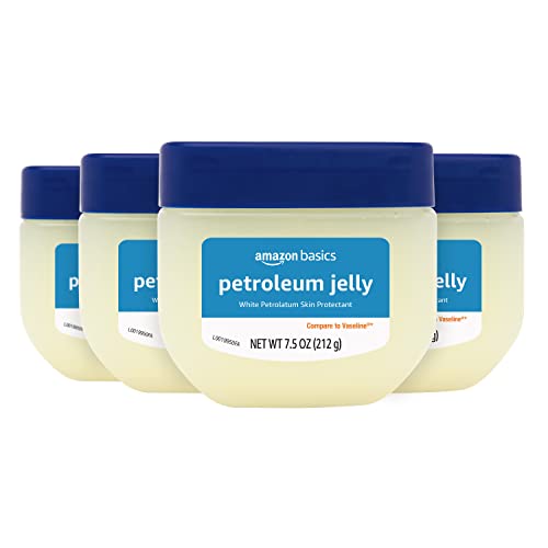 Amazon Basics Unscented Petroleum Jelly, 7.5 oz, 4-Pack