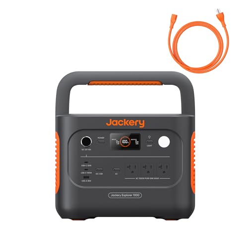 Jackery Explorer 1000 Portable Power Station, 1070Wh, Solar Generator