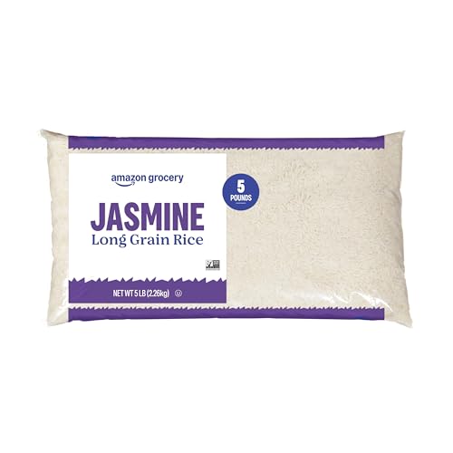 Amazon Jasmine Long Grain Rice, 5 Lb (Packaging Varies)