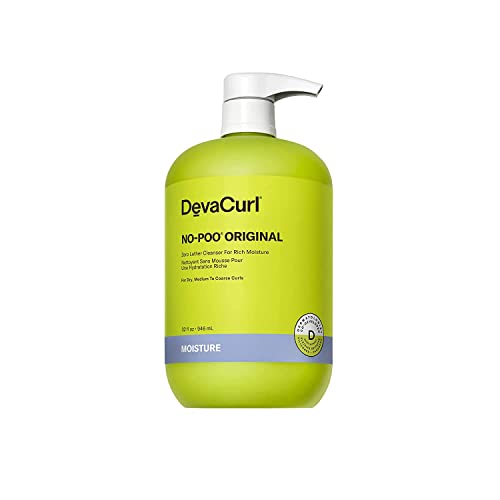 DevaCurl No-Poo Moisturizing Cleanser, Fresh Rose, 32 Fl Oz