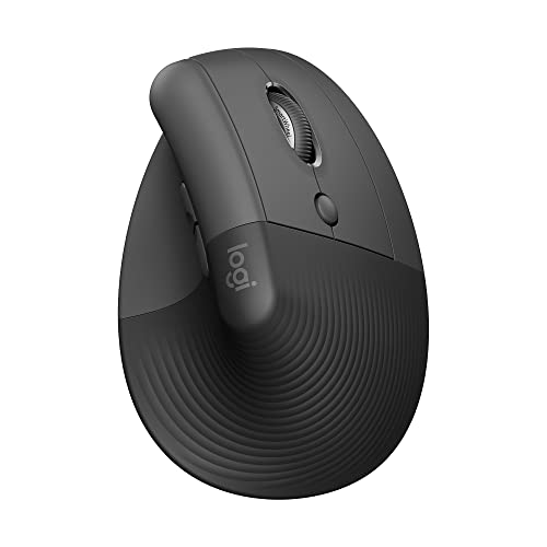 Logitech Lift Ergonomic Wireless Mouse, Quiet Clicks, Right Hand – Graphite