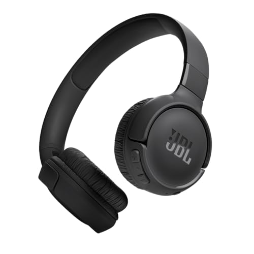 JBL Tune 520BT Wireless Headphones, 57H Battery, Foldable Design (Black)