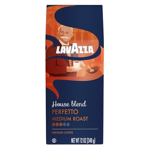 Lavazza Perfetto Ground Coffee, Medium Roast, 12oz, 100% Arabica