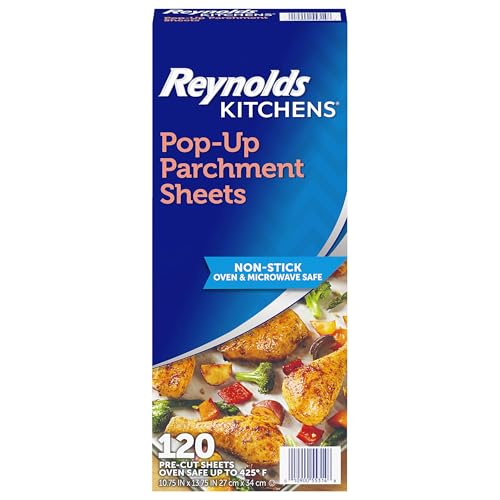Reynolds Pop-Up Parchment Sheets, 10.7×13.75″, 120 Pack