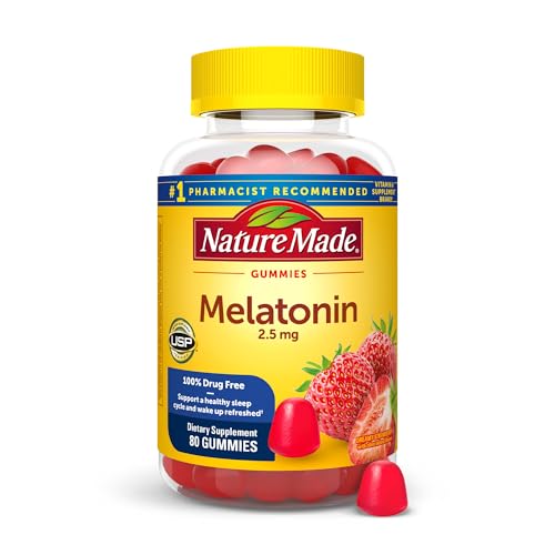Nature Made Melatonin Gummies, 2.5 mg, 80 Count