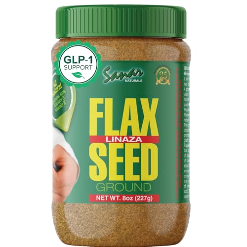 Sanar Naturals Ground Flax Seed, 8 oz – Omega 3,6,9 & Fiber