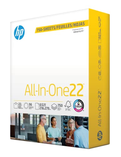 HP All In One 22 lb Paper, 750 Sheets, USA Made