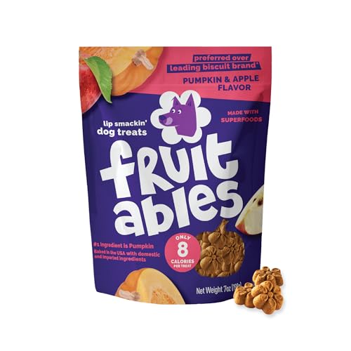 Fruitables Pumpkin & Apple Dog Treats, Low Calorie, 7oz