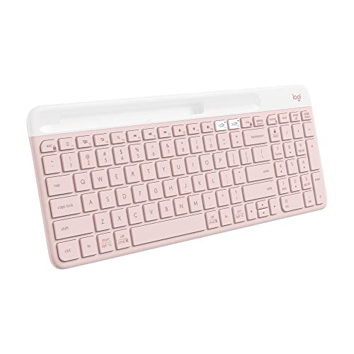 Logitech K585 Multi-Device Wireless Keyboard with Cradle – Rose