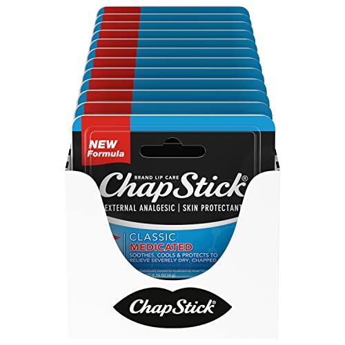 ChapStick Medicated Lip Balm, Chapped Lips Treatment, 12-Pack
