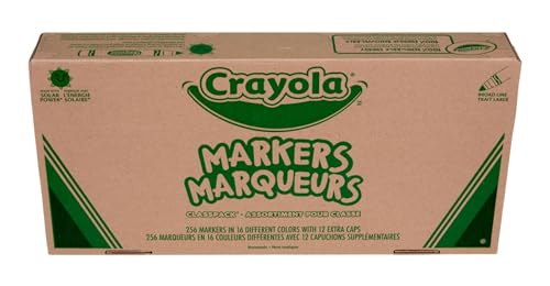 Crayola Broad Line Markers Classpack, 256 Ct, Classroom Art Supplies