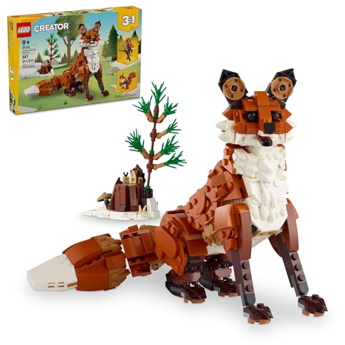 LEGO 3-in-1 Forest Animals: Fox, Owl, Squirrel Set